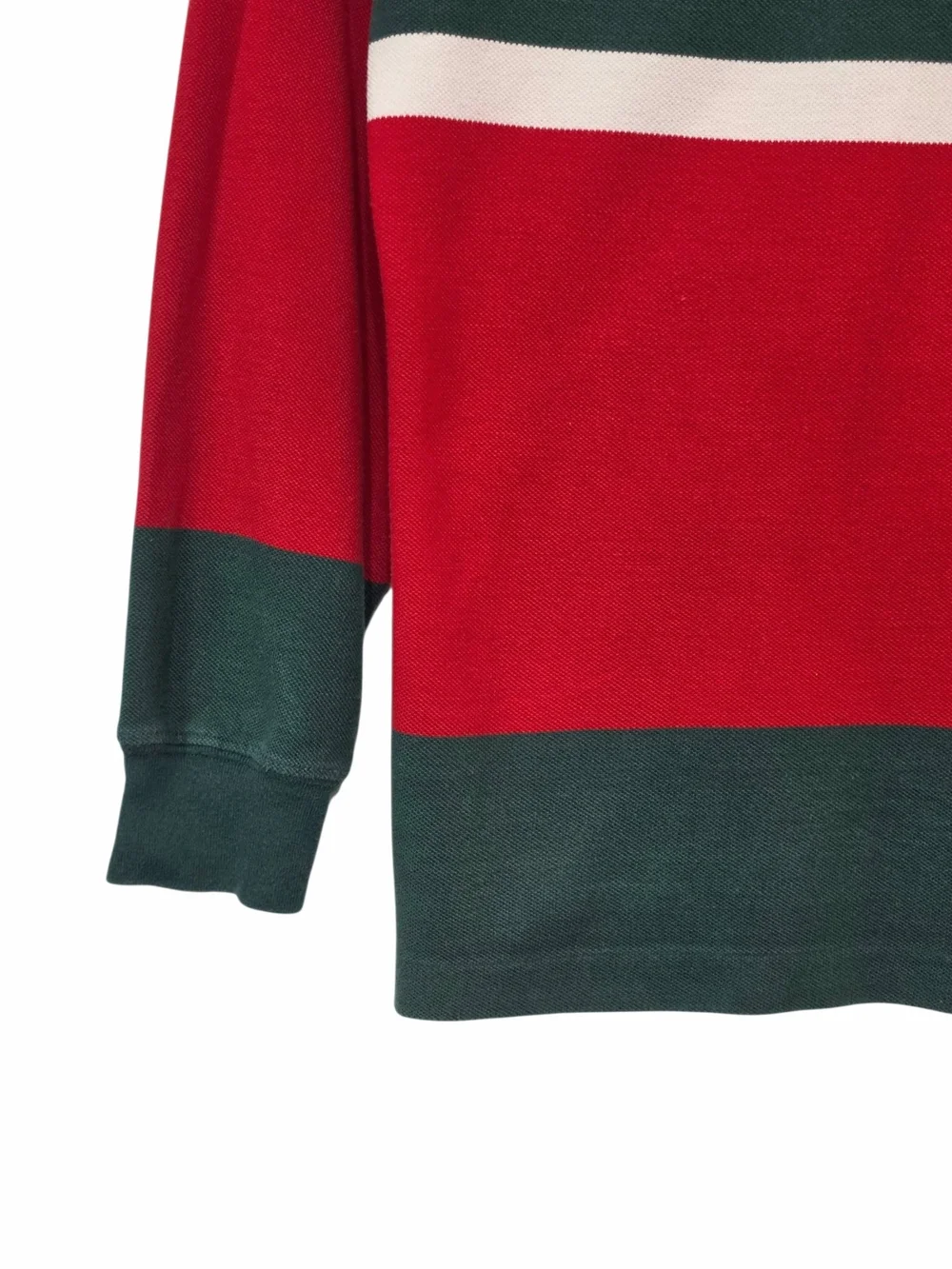 Vintage Polo Ralph Lauren Men's M Color Block Henley Green Red Striped Shirt